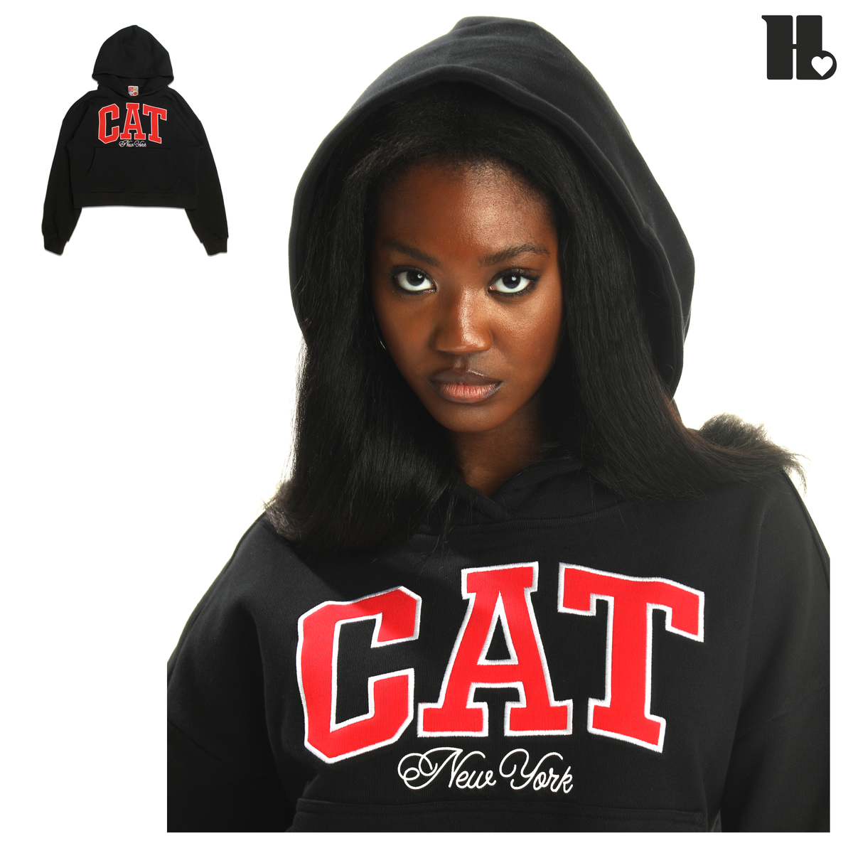 black zip-up hoodie