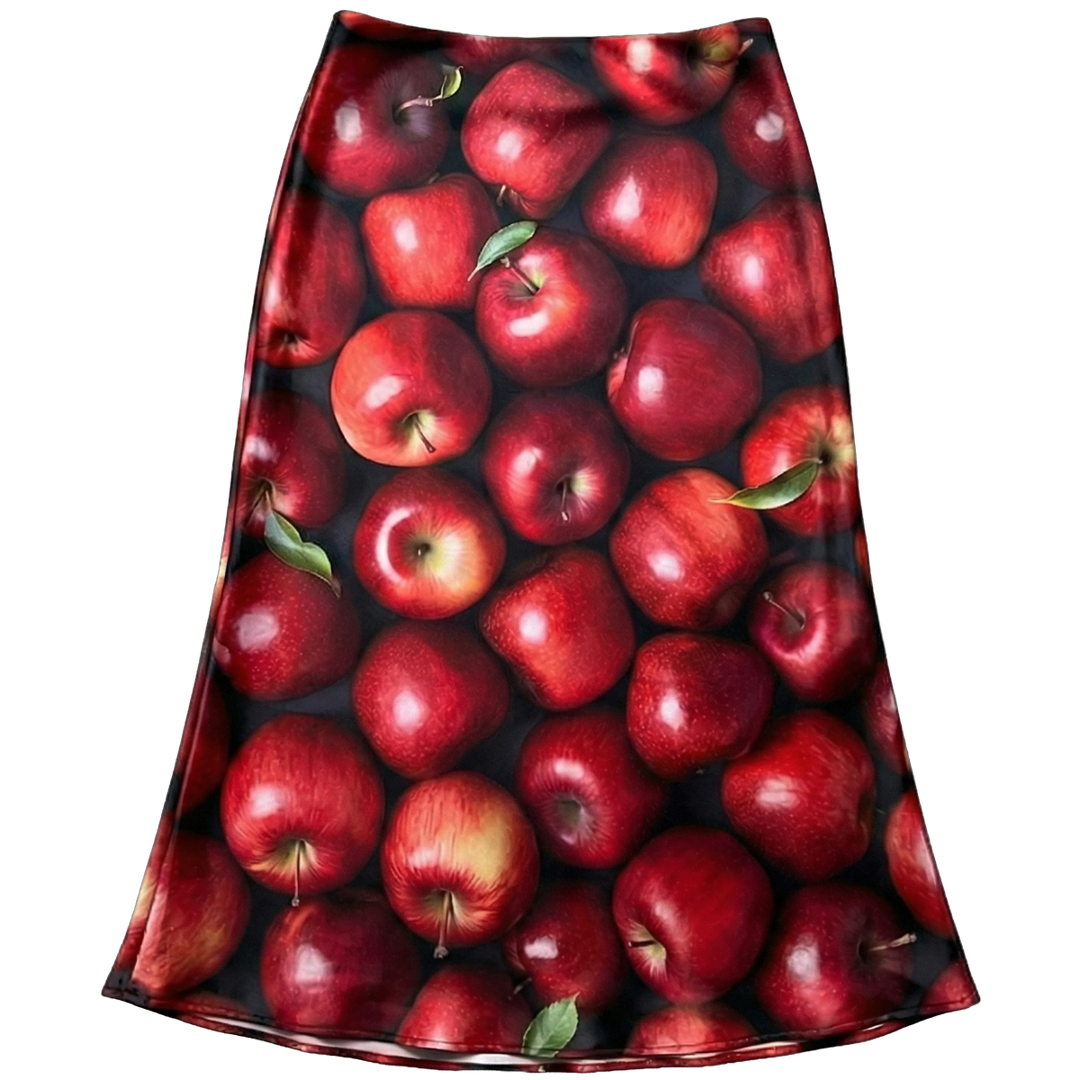 Apple Satin Midi Skirt