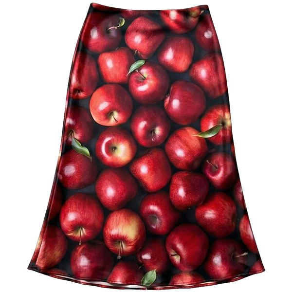 Apple Satin Midi Skirt