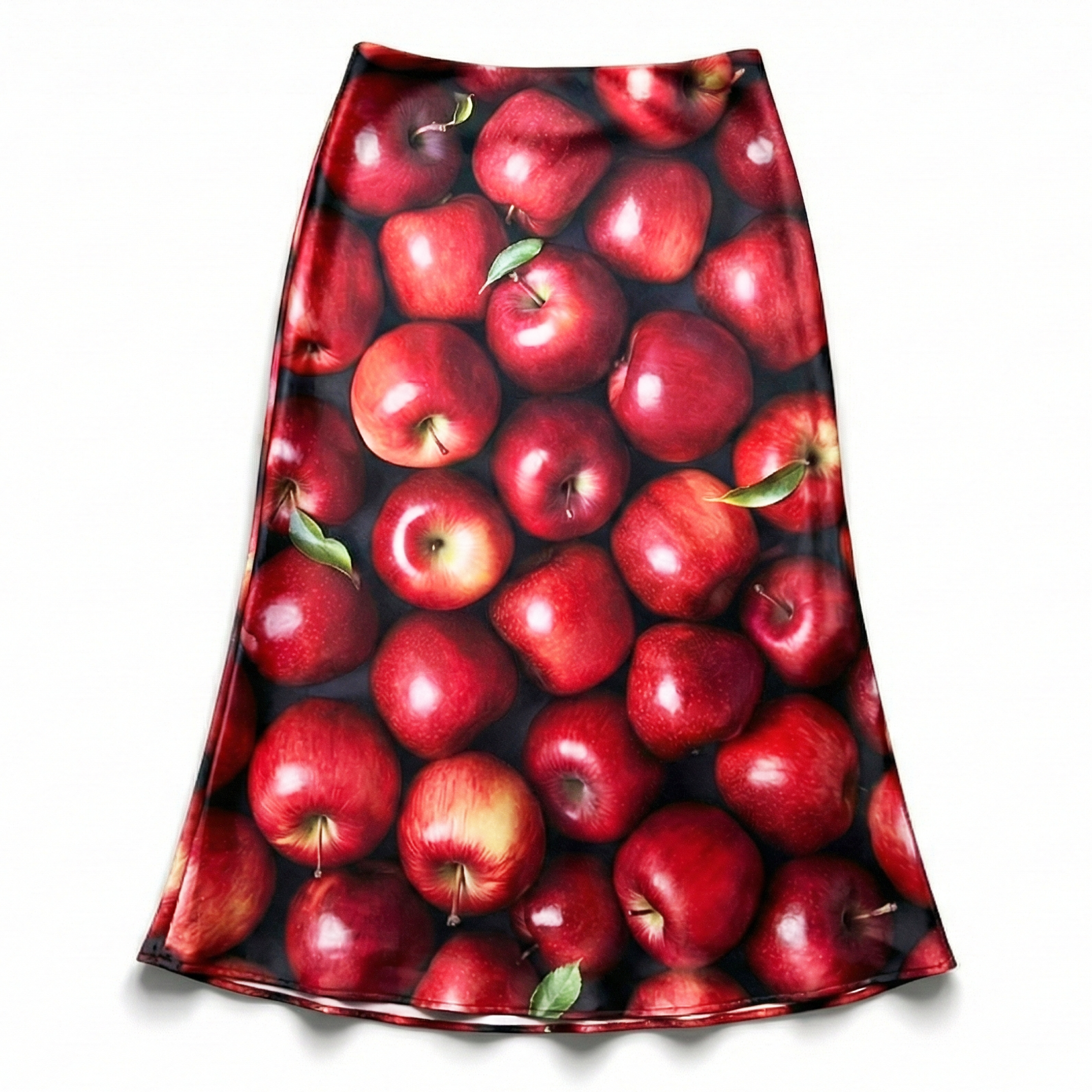 Apple Satin Midi Skirt