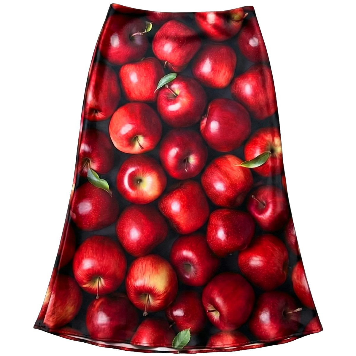 Apple Satin Midi Skirt