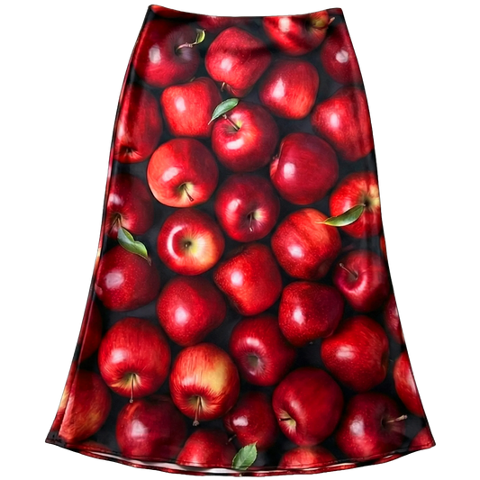 Apple Satin Midi Skirt
