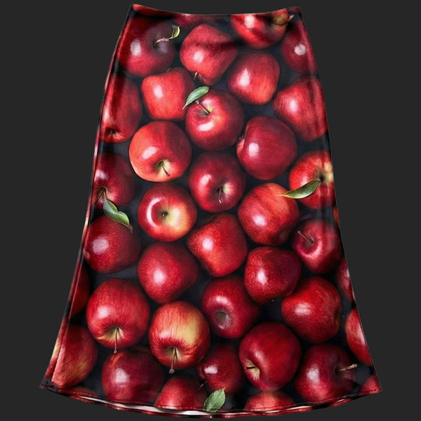 Apple Satin Midi Skirt