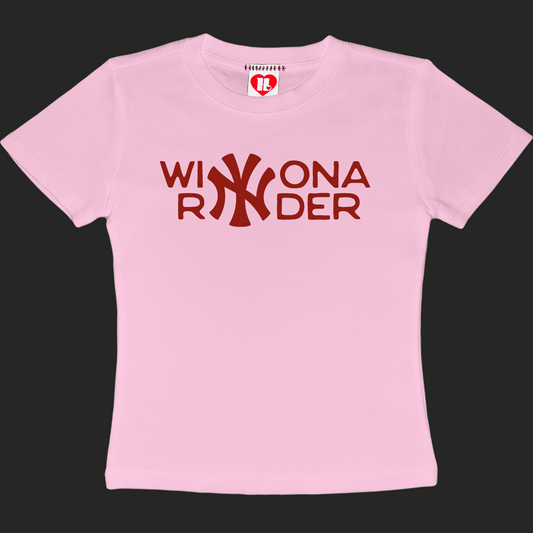 Winona Ryder Yankees Baby Tee